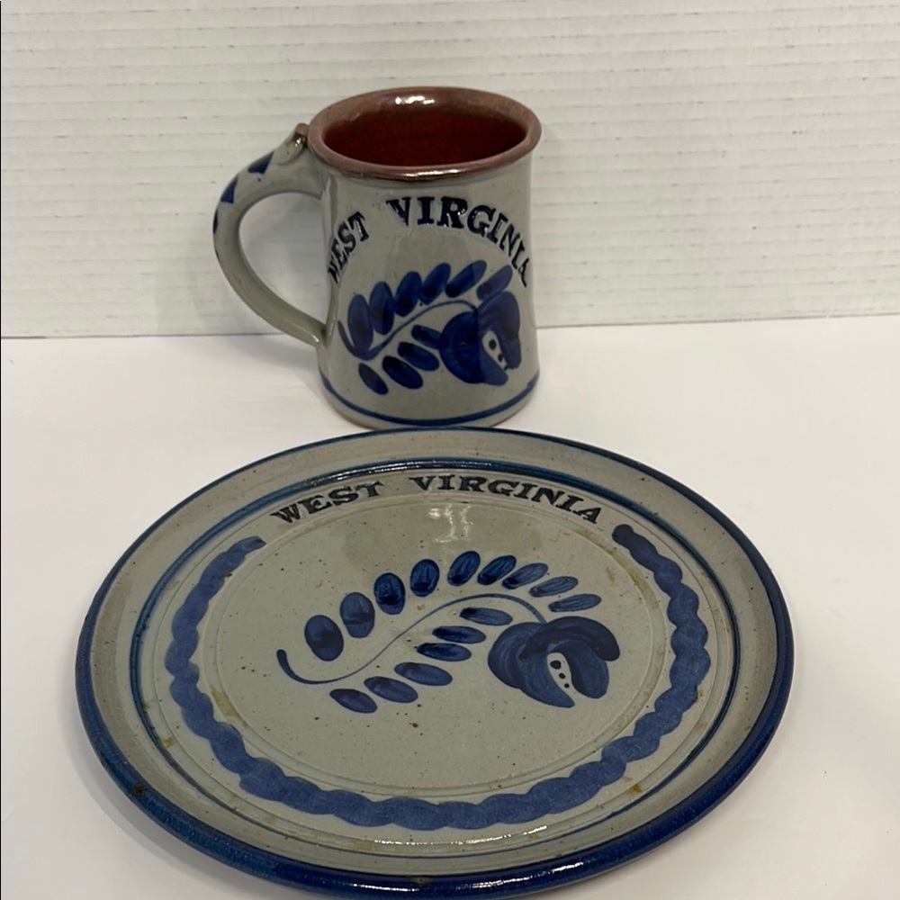 Blue‎ and Cream Artisanal Dinnerware Set